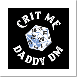 Crit Me Dungeons and Dragons white Posters and Art